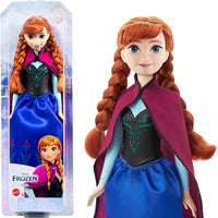 Poseable Mattel Disney Anna Frozen I fashion doll for imaginative play.

