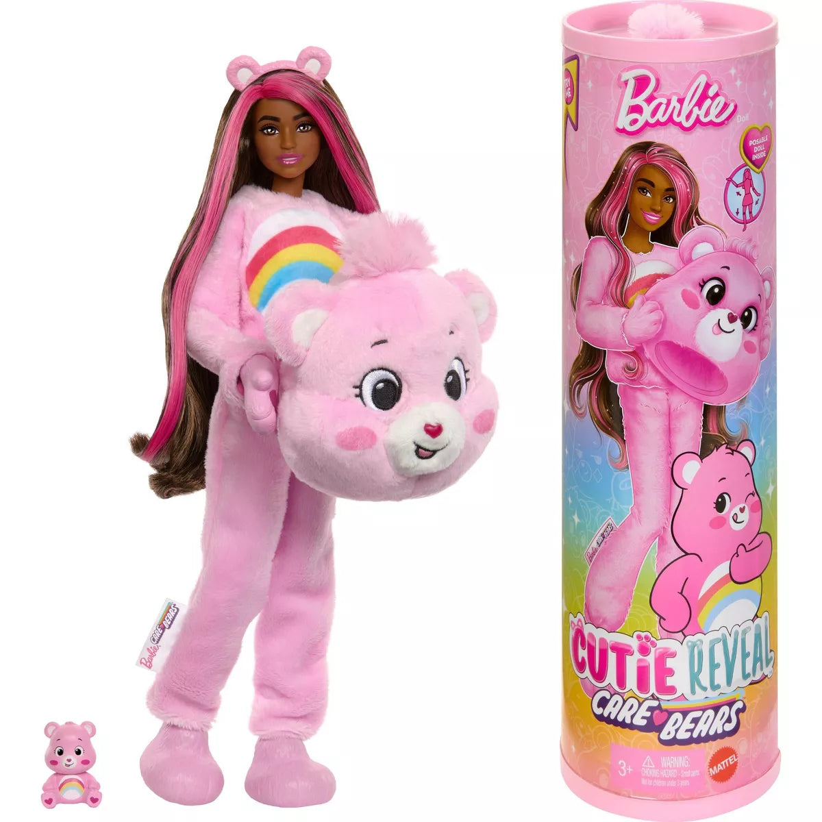 Barbie Cutie Reveal Care Bears Series Doll Pink