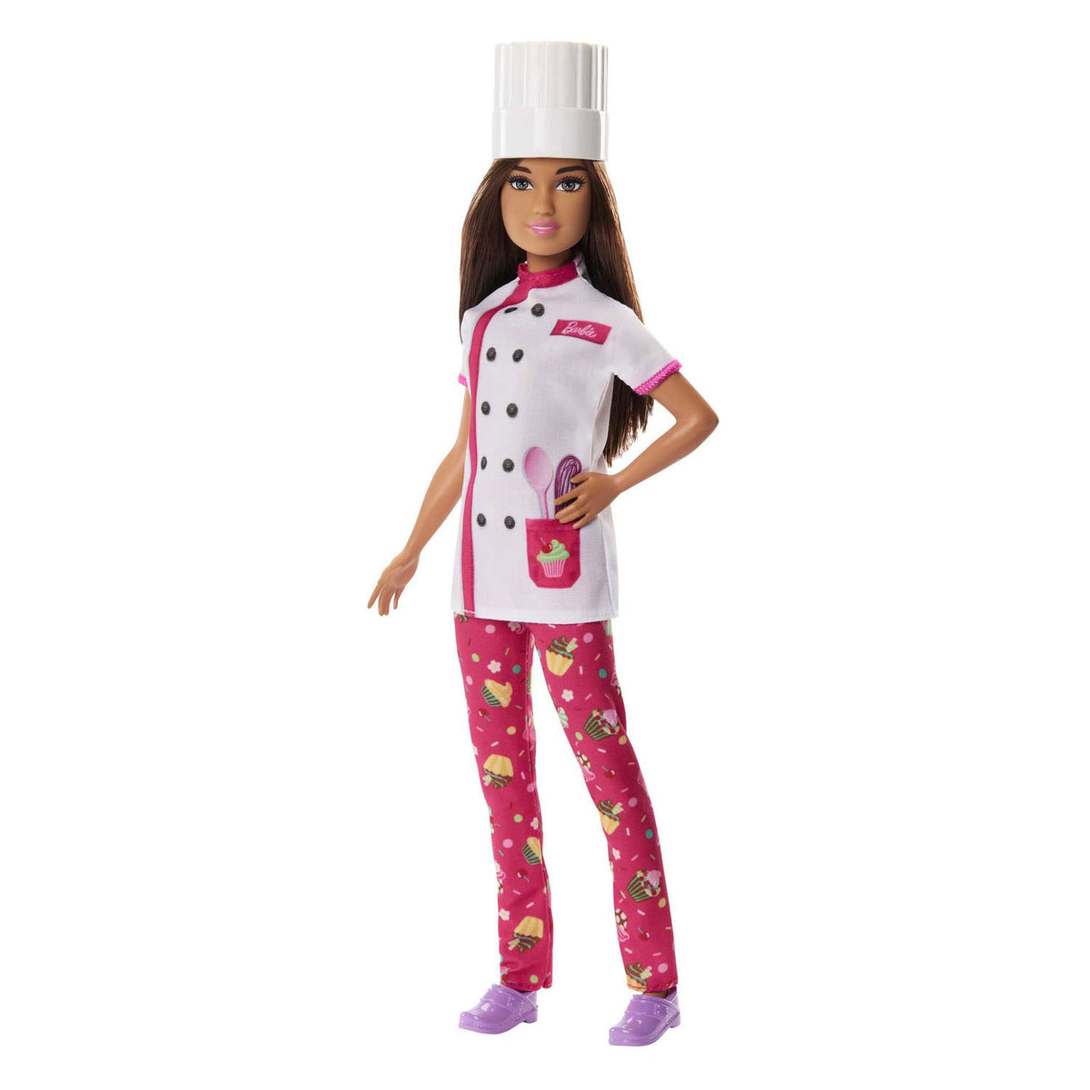 Barbie Chef Patisserie Doll is a stylish and skilled baker, inspiring young chefs.
