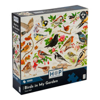 House of Puzzles Birds In My Garden 1000 Piece Jigsaw Puzzle picture of the box