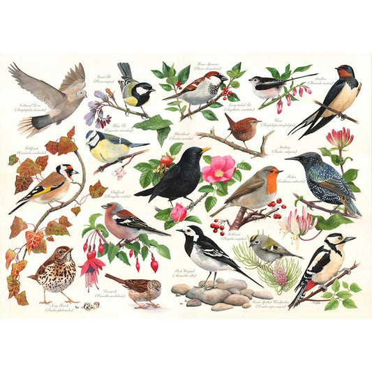 House of Puzzles Birds In My Garden 1000 Piece Jigsaw Puzzle complete puzzles picture