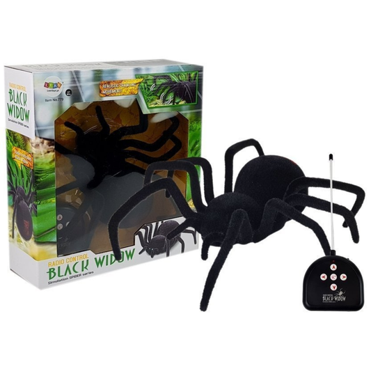Big Hairy Black Widow Remote Control Spider Toy