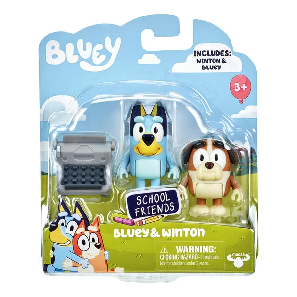 Bluey School Friends Bluey And Winton Figure Set