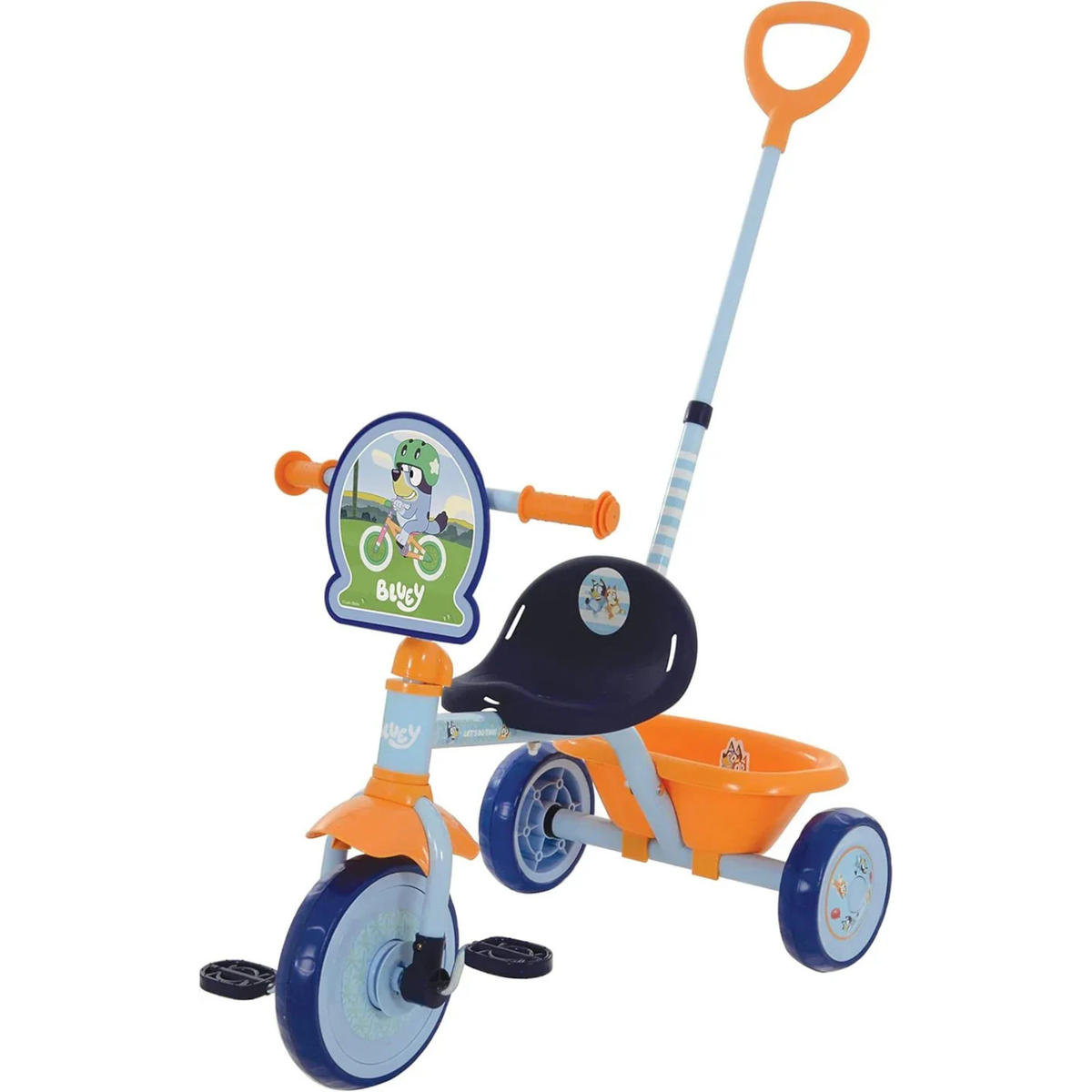 Bluey My First Trike with long sterning handle on the back