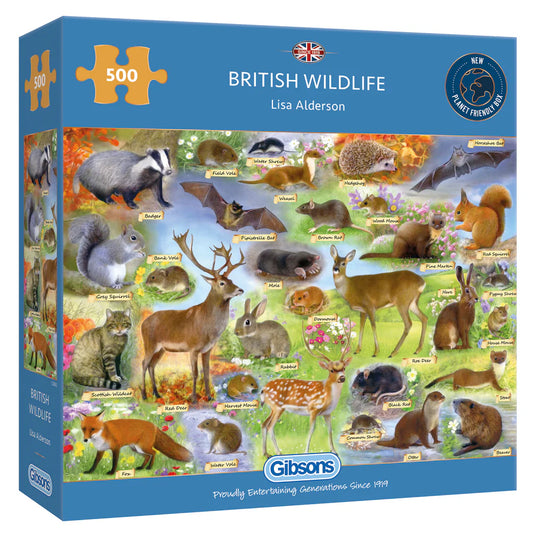 British Wildlife 500 Pc Jigsaw Puzzle