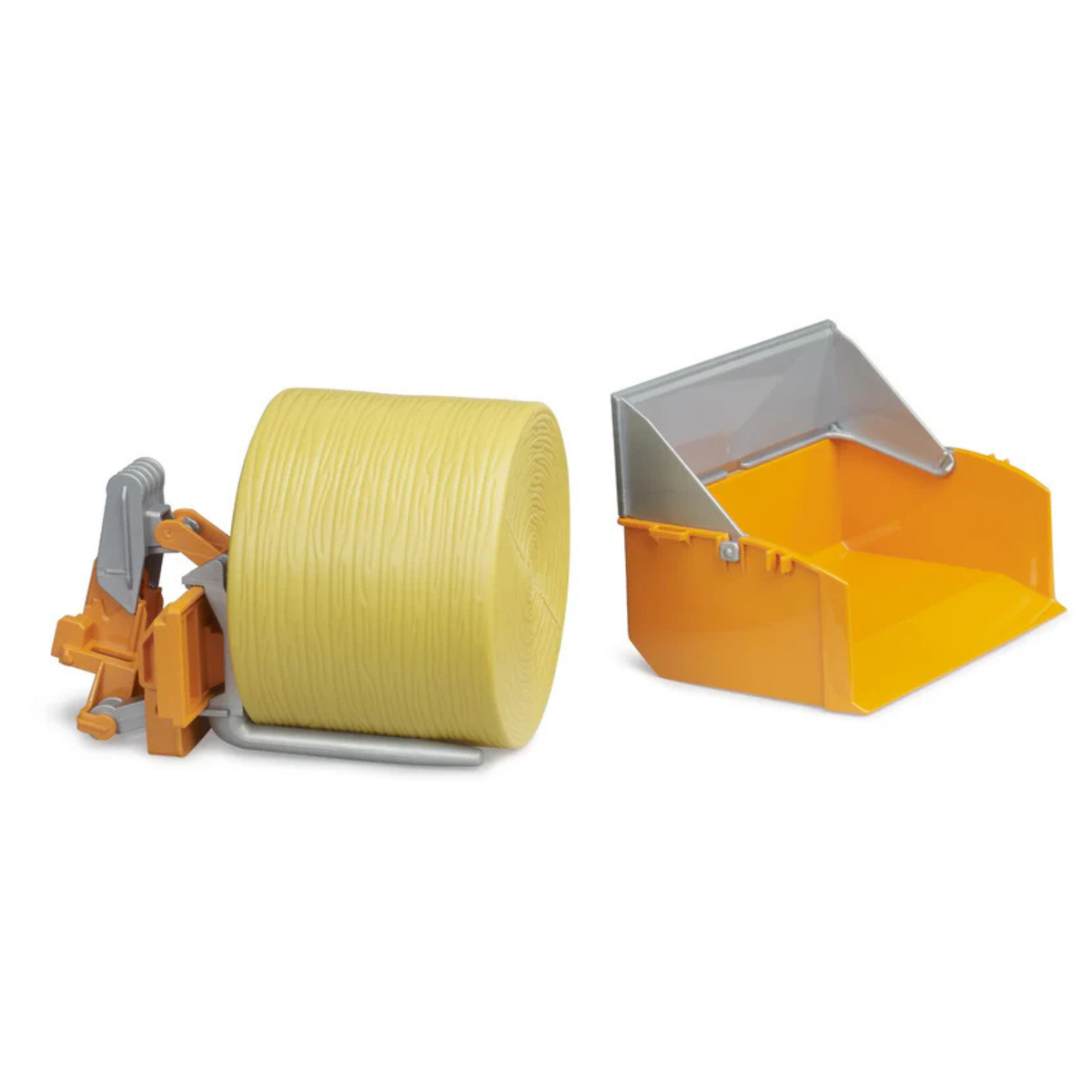 Bruder 1:16 Transport Box with Forks and 1 Round Bale picture on the white background