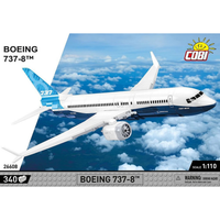 COBI Boeing 737-8 Airliner Building Blocks Model Set set includes 340 pieces