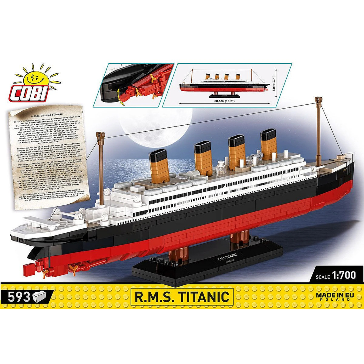 COBI R.M.S. Titanic Building Block Model Set building instruction included