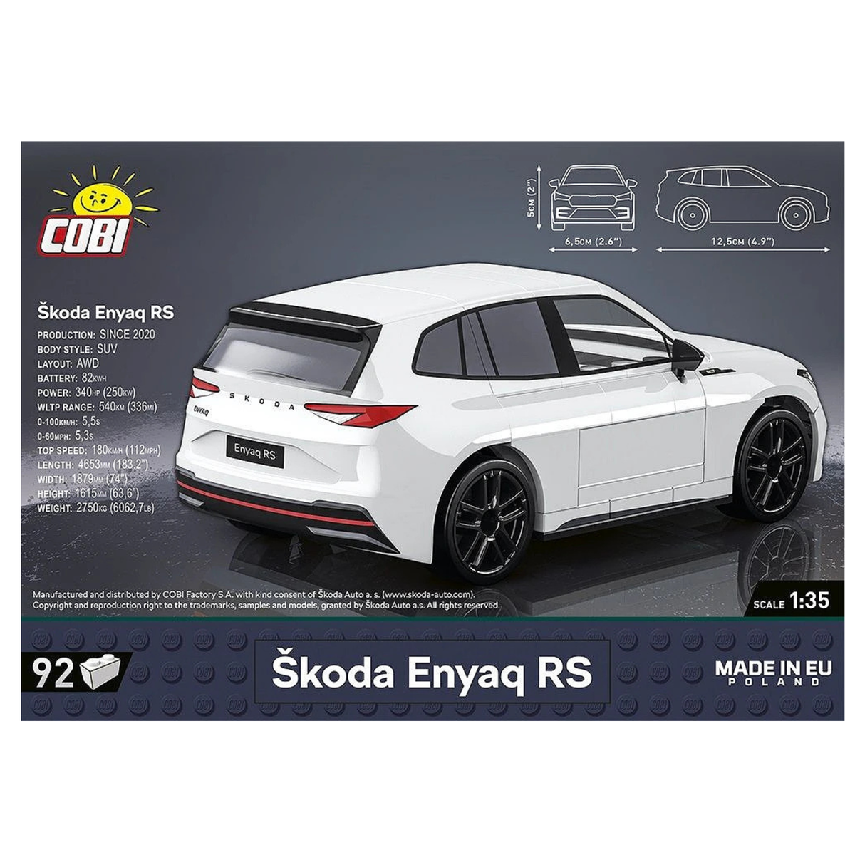 COBI Škoda Enyaq RS with 92 building blocks