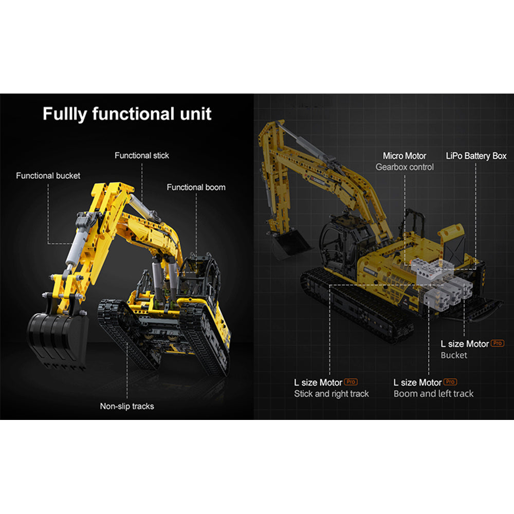 CaDA Fully Functional Excavator 1702pcs 1:20 product photo 4