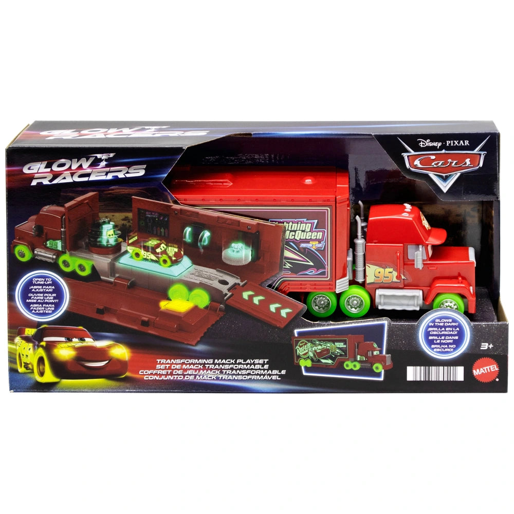 Disney Pixar Cars Glow Racers Transforming Mack Playset