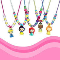 Disney Princess Charm Necklace Jewellery Activity Set for Kids creativity beading set