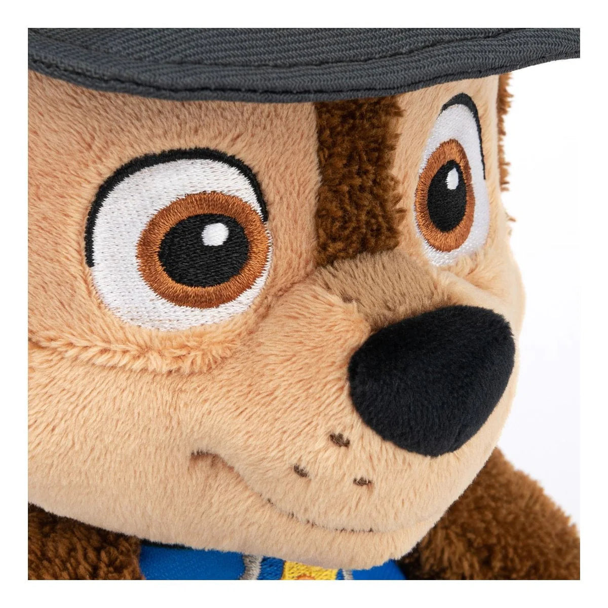 Paw Patrol Chase Plush Toy close view picture of the toy head