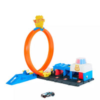 City Super Police Station comes with a toy police car and space for four vehicles to park.
