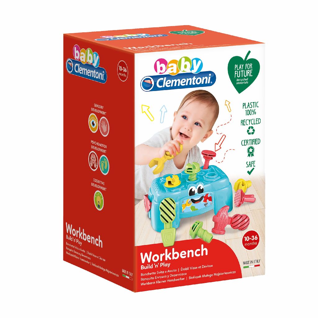 Clementoni Baby Workbench Toy picture of the box
