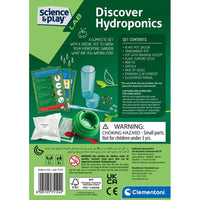 Clementoni Science & Play Lab Discover Hydroponics reverse picture of the box