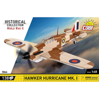 COBI Hawker Hurricane Mk.1 WWII Aircraft Building Set includes 138 pieces