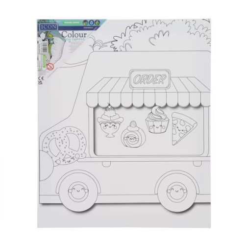 Colour My Canvas Food Truck painting canvas