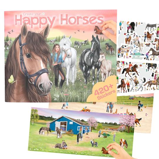 Happy Horses Colouring Book for horses lovers