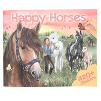 Happy Horses Colouring Book sticker book for creativity