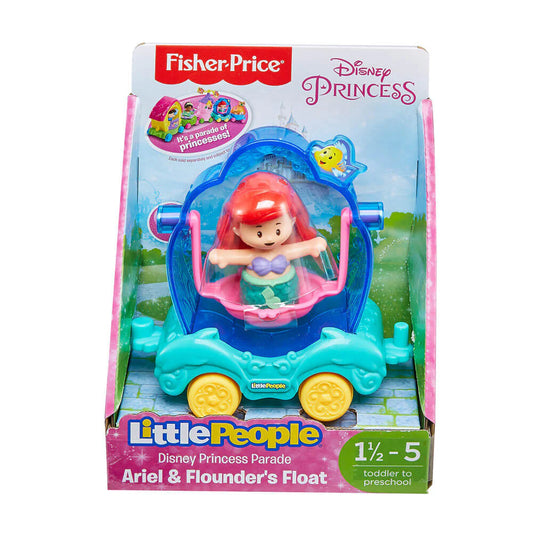 "Ariel's Disney Princess Little People Parade Float ready for magical adventures for toddlers."
