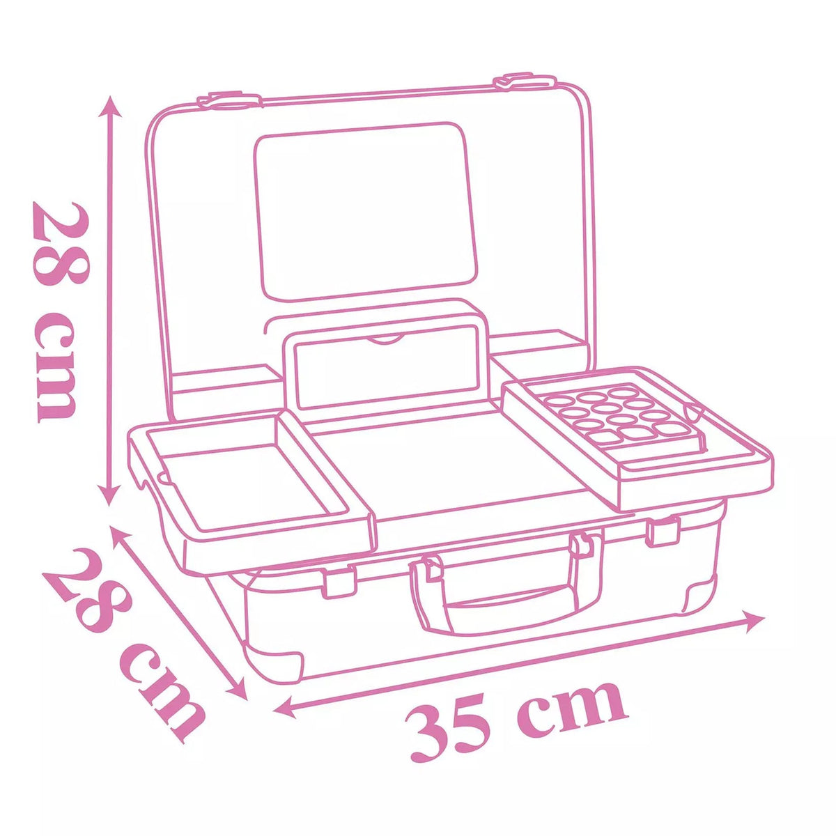 Disney Princess Beauty Vanity Play Set pixture of measurements