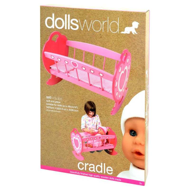 Dolls World Wooden Rocking Cradle for Dolls comes in a box and need assembey