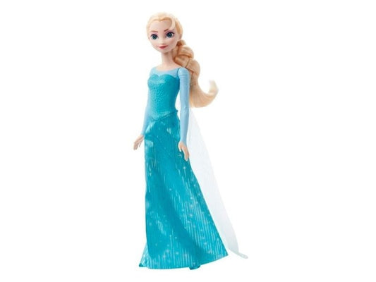 Mattel Disney Frozen Elsa I doll in her signature blue outfit with a flowing cape and shoes.
