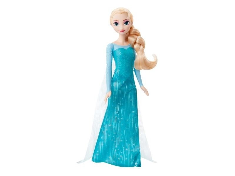 Mattel Disney Frozen Elsa I toy with a soft cape, skirt, and movie-inspired look.
