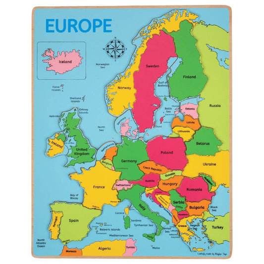 Europe Inset Puzzle – Great for parents and children to enjoy learning through play sessions.
