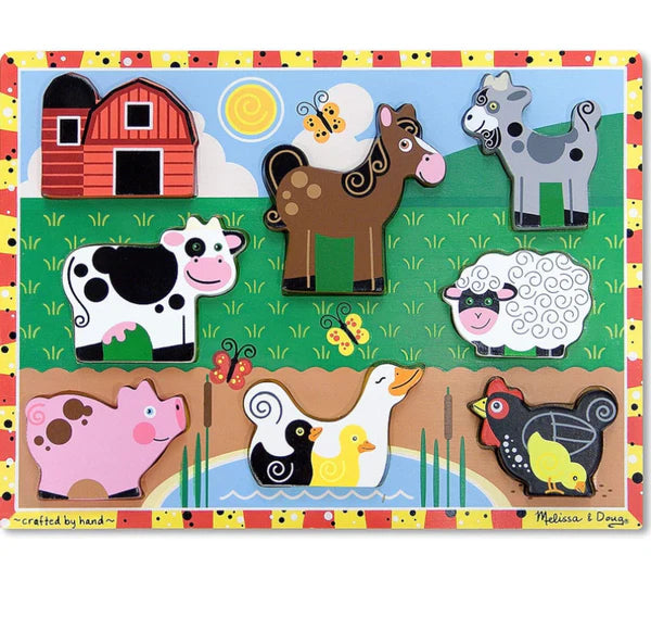 Farm Animal Chunky Puzzle wooden puzzles for your little ones