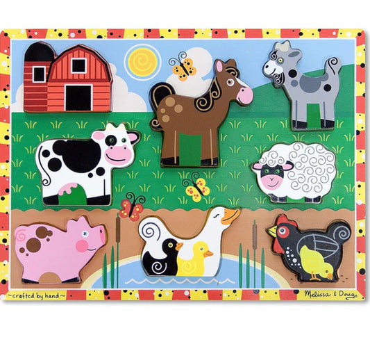 Farm Animal Chunky Puzzle wooden puzzles for your little ones