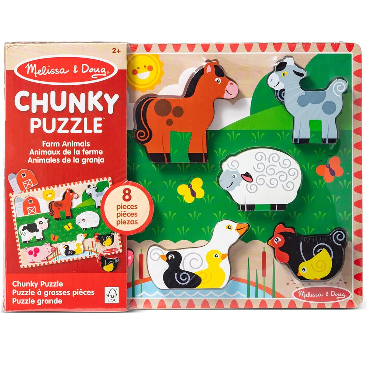 Farm Animal Chunky Puzzle come well packed and safe for use