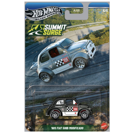 Hot Wheels Silver Series 60’s Fiat 500D Modificado Diecast Car picture in the box