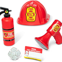 Melissa & Doug Fire Chief Costume Set for Kids accessorries included