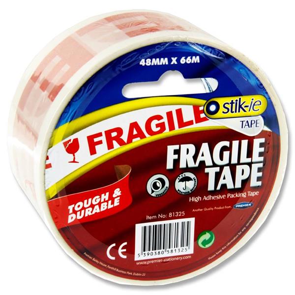 Fragile Packing Tape 4.8cm x 66m cent your parsels save