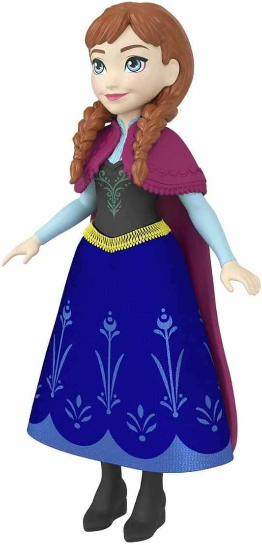 The posable Anna doll, with a removable skirt and soft cape, captures her signature look from Frozen 2.
