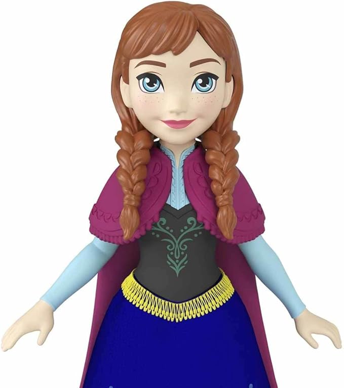 Anna doll from Disney's Frozen 2 with a posable body, removable skirt, and a soft cape for added realism.
