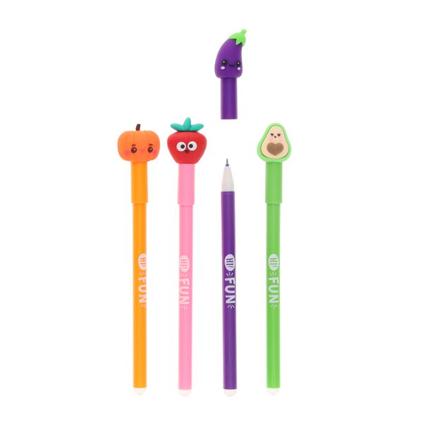 Fruity Critter Erasable Pens 4 Pack erasable pens in a funny design