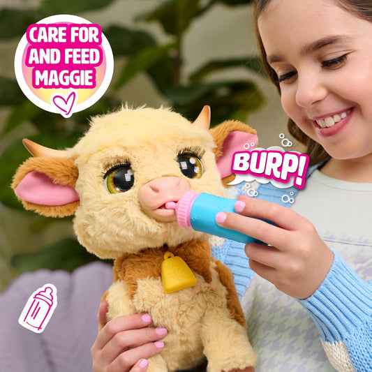 FurReal Maggie The Feed & Follow Cow Interactive Plush Toy life style picture