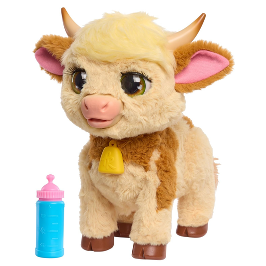 FurReal Maggie The Feed & Follow Cow Interactive Plush Toy picture on the white background