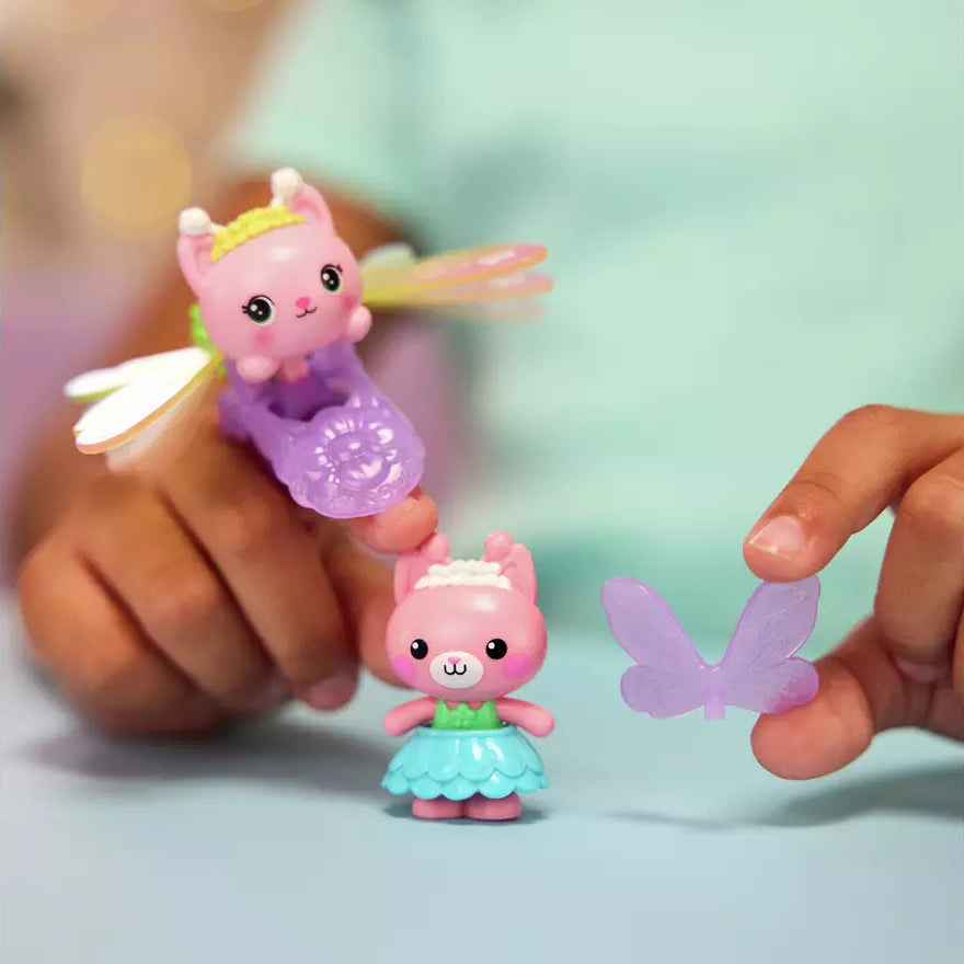 Gabby’s Dollhouse Flutter Fairy Playset for Kids comes with a tiny fairies