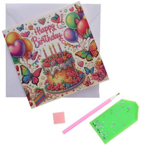 Gem Art Birthday Card Craft Kit perfect to create a birthday card