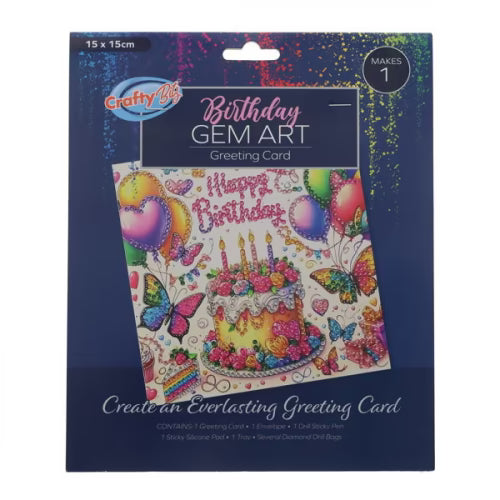 Gem Art Birthday Card Craft Kit art and craft kit