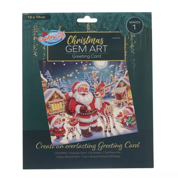 Gem Art Santa Card Craft Kit art and craft kit
