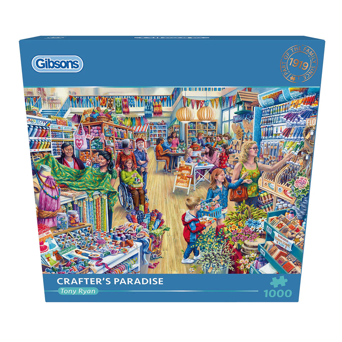 A stunning depiction of a crafter’s world in the Gibsons - Crafters Paradise 1000-piece jigsaw.
