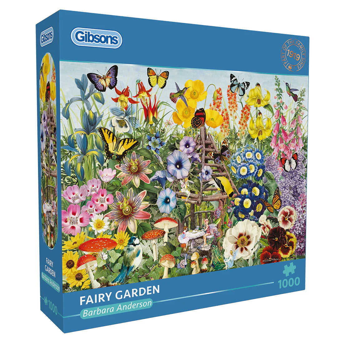 Vibrant artwork brings the Gibsons - Fairy Garden 1000 Piece Jigsaw Puzzle to life, making it a joy to complete.
