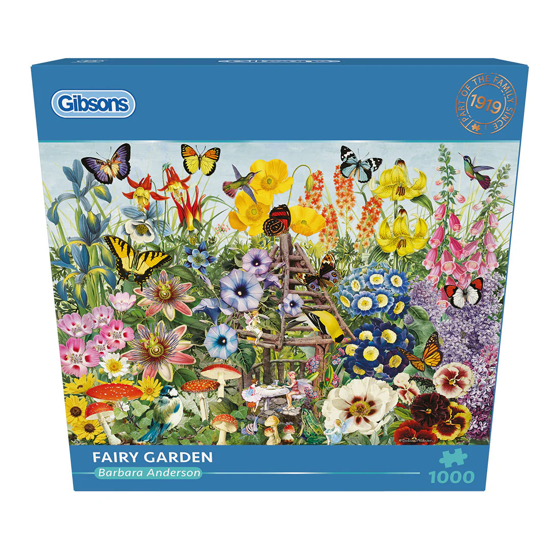 Lose yourself in the beauty of nature with the Gibsons - Fairy Garden 1000 Piece Jigsaw Puzzle.
