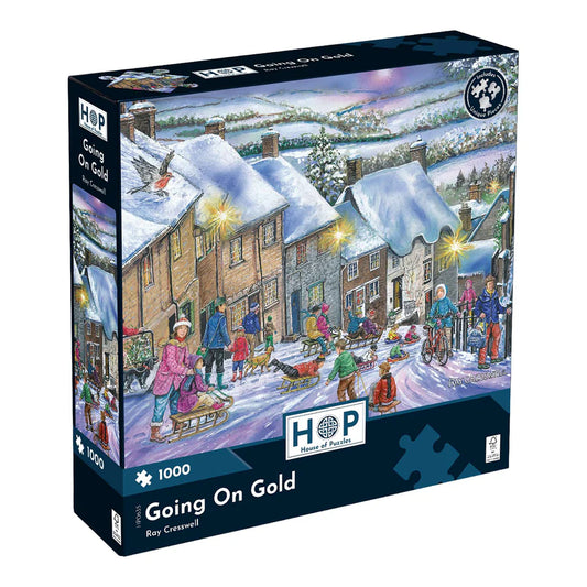 Going On Gold 1000 Piece Jigsaw Puzzle picture in the box