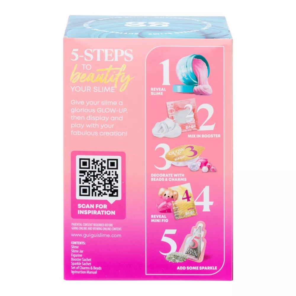Gui Gui by Salish - Beautify Your Slime Kit picture of the reverse of box with instruction
